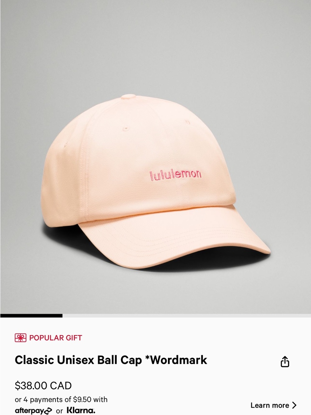 LULULEMON | Orange Classic Unisex Ball Cap Hat